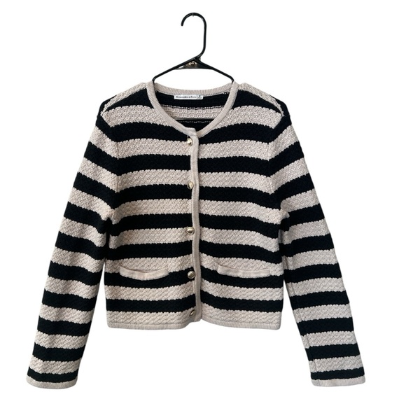 Abercrombie & Fitch striped button up cardigan size medium - Picture 1 of 5